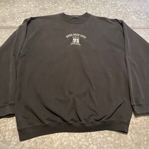 Vintage Y2K Hard Rock Cafe HRC 71 Pullover Sweatshirt Mens XL Black Embroidered